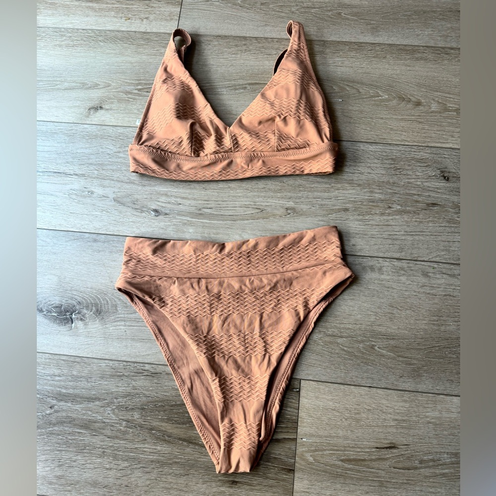 High-rise two piece swimsuit